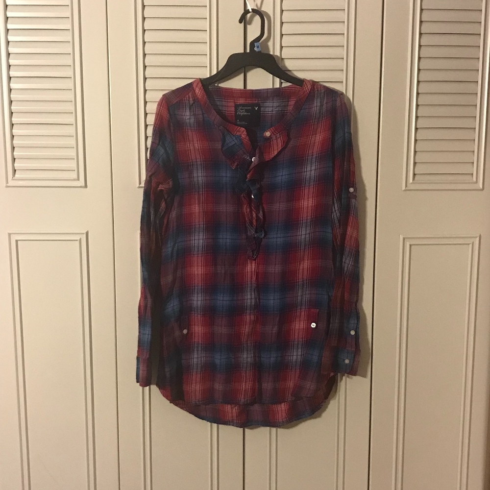 American Eagle Multi Colored Long Sleeve